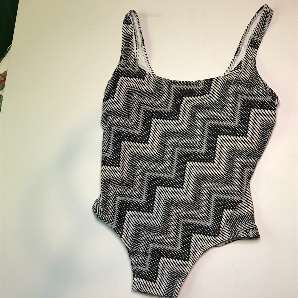 Women’s one piece bathing suit.